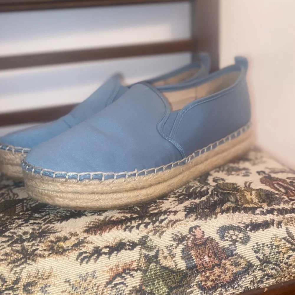 Sam Edelman Carrin Blue Satin Espadrilles • Women’s 8.5 💙